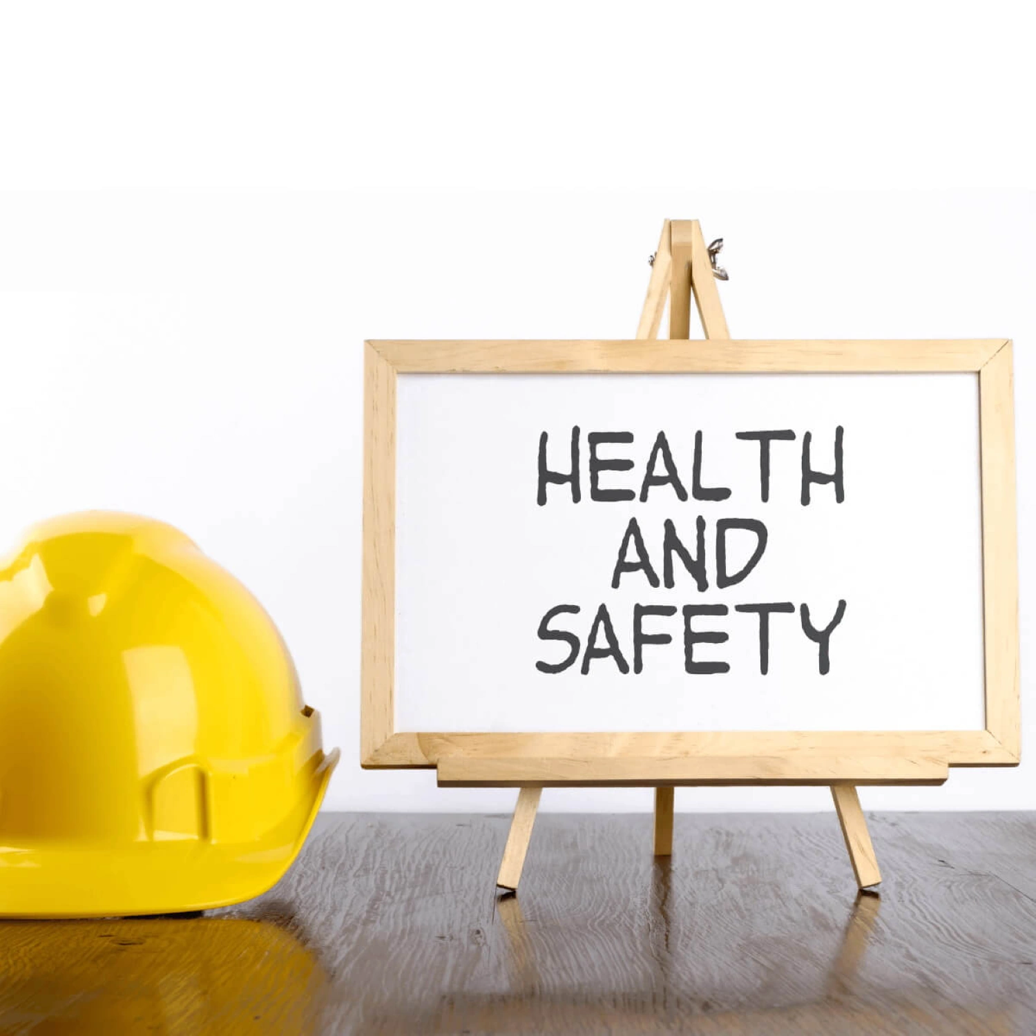 health and safety board and hat health and safety board and hat